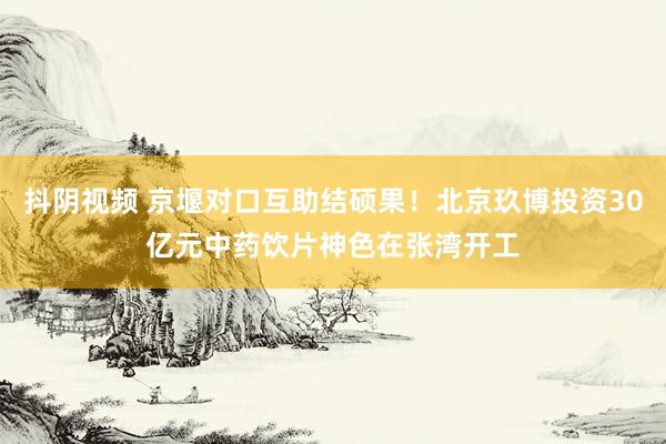 抖阴视频 京堰对口互助结硕果！北京玖博投资30亿元中药饮片神色在张湾开工